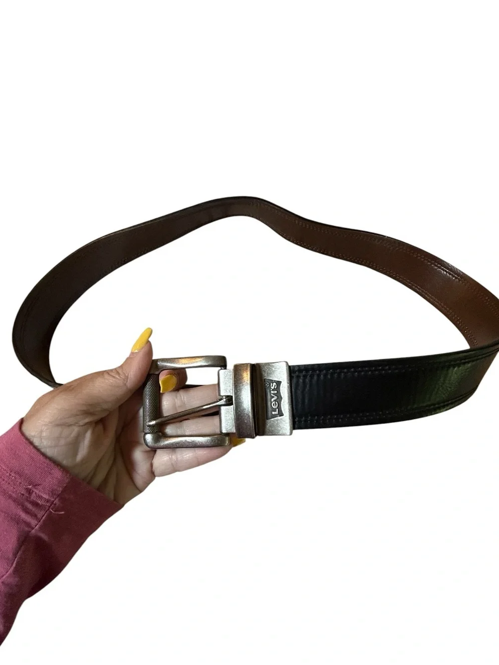 Levi's Two-Tone Brown and Black Reversible Leather Belt